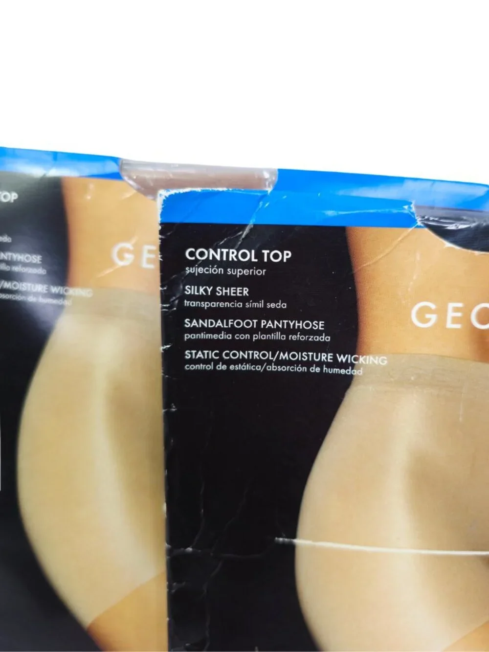 George Women's Plus Nude & Black Control Top & Body Shaper Pantyhose - Set of 3